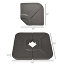 4-Piece 175lb Cantilever Patio Umbrella Base Weights for Offset Hanging Umbrella, HDPE Water or Sand Filled Umbrella Weights for Cross Base Stand, Brown