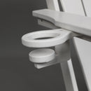 Folding Adirondack Chair with Dual Cup Holder - White