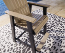 Fairen Trail - Barstool (Set of 2) - Black / Driftwood