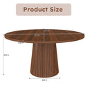 47 Inch Round MDF Dining Table for 4, Modern Farmhouse Style by HouseOfZazla