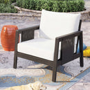 Outdoor Club Chair with Acacia Wood Frame by HouseOfZazla