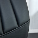 6 black dining chairs. Modern chairs from the Middle Ages. Made of PU material cushion and silver metal legs. Suitable for restaurants and living rooms