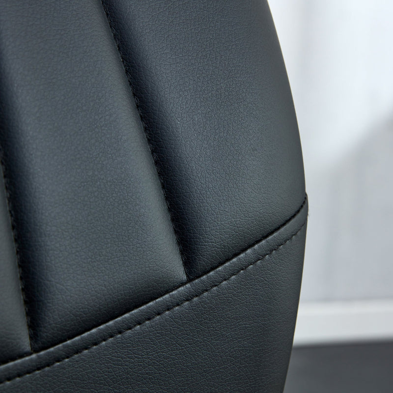 6 black dining chairs. Modern chairs from the Middle Ages. Made of PU material cushion and silver metal legs. Suitable for restaurants and living rooms