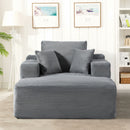 Convertible Chaise Lounge Chair With Wide Armrest & Throw Pillows by HouseOfZazla