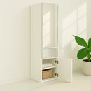 Elise - Slim Modular Closet Cabinet With Mirror - White by HouseOfZazla