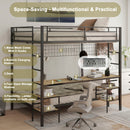 Ethan - Bunk Bed With Desk, Charging Station, Storage Shelves by HouseOfZazla