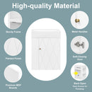20 Inch Bathroom Vanity with Ceramic Sink, Diamond Pattern Door Design by HouseOfZazla