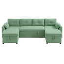 U-Shaped Sectional Sofa Bed With Storage And USB Ports by HouseOfZazla