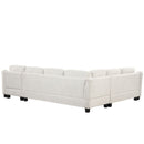 Contemporary U - Shaped Sectional Sofa With Movable Storage Ottoman by HouseOfZazla