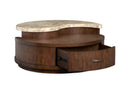 McPherson - Round Cocktail Table With Casters - Burnt Umber by Unique Piece Furniture