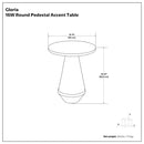 Gloria - Cast Aluminum Side Table - Black by HouseOfZazla
