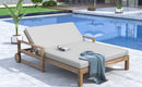 TREXM 1-Piece Farmhouse Wooden Outdoor Sunbed for 2 People by HouseOfZazla