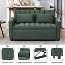 Convertible Sofa Bed Loveseat Sofa With Three USB Ports, Two Side Pockets, Two Cup Holders And 360° swivel Phone Holder For Living Room by HouseOfZazla