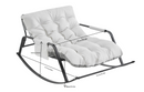Samba Rocking Chair with Extra-Wide Technical Leather Upholstered Gliding Chair