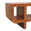 Solid Wood Orion Curved Media Unit