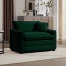 Modern Classic Fabric Single Chair Deep Seat Sofa With Pillow by HouseOfZazla