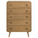 Robyn 5-drawer Bedroom Chest of Drawers Light Ash