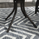 3-Piece Outdoor Gliders Set Bistro Set with Steel Frame, Tempered Glass Top Table for Patio, Garden, Backyard, Lawn, Light Blue