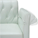 67.71 Inch Faux leather sofa bed with adjustment armres