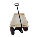 Children's and Garden Wooden Carriage with All-Terrain Inflatable Wheels