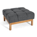 Modern Upholstered Deep Biscuit-style Tufted Ottoman