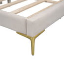 Upholstered Daybed With Headboard And Armrest, Support Legs by HouseOfZazla
