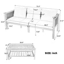 4 Pieces Patio Sofa Set - Outdoor Seating Group for 5