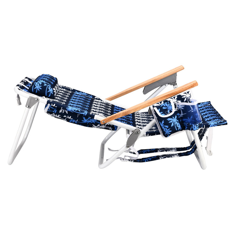 1PCS Backpack Beach Chairs for Adults Beach towel backpack beach chairs for adults 5 position chair with pouch folding lightweight positions back pack 13 inch high