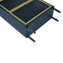 Modern Rattan 3 Door Shoe Rack Cabinet for Entryway