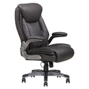 Bonded Leather Upholstered Office Chair With Adjustable Height And Armrest - Gray by HouseOfZazla