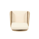 Outdoor Club Chair With Rope Weave Design - Teak
