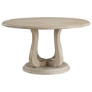 Verdugo - Round Dining Table With Pedestal Base - White Washed