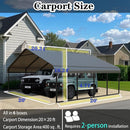 Heavy Duty Carport 20 x 20 Shelter