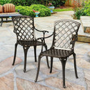 Outdoor Aluminum Dining Set of 2 Patio Bistro Chairs by LJGDeals