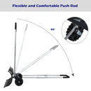 Rolling Snow Pusher Shovel with Adjustable Handle by LJGDeals