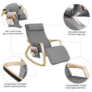 Comfortable Lounge Rocking Chair with Removable Cushion Cover and Side Pocket by LJGDeals