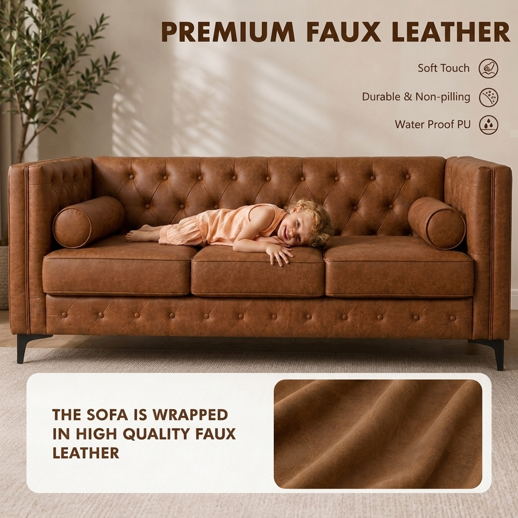 Elegant Button Tufted Sofa, photo 6 of 10