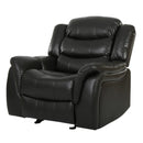 Classic Design Recliner, Upholstery Recliner, Glider Recliner - Black Berry by Unique Piece Furniture