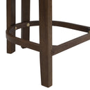 26" Counter Height Bar Stool, Upholstered Counter Stools (Set of 2) - Walnut & Beige by HouseOfZazla