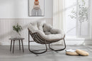 Outdoor Rattan Rocking Chair with Padded Cushion by HouseOfZazla