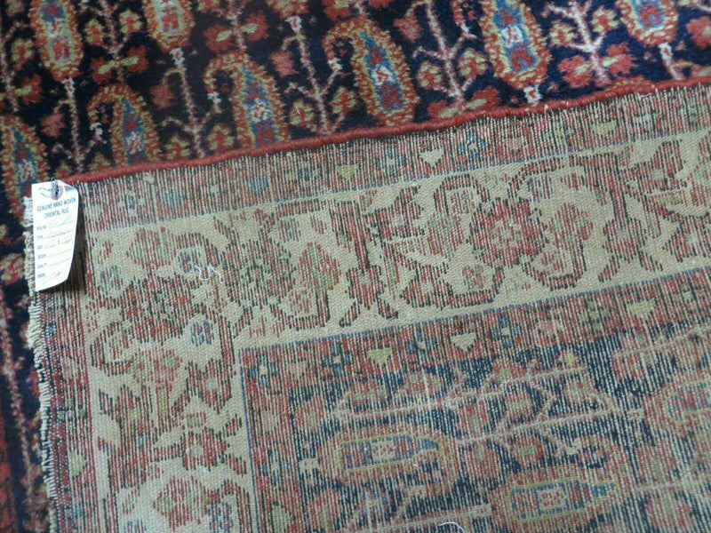 4' X 6' Antique Handmade Turkish Sivas Wool Rug Vegetable Organic Dye Nice Blue