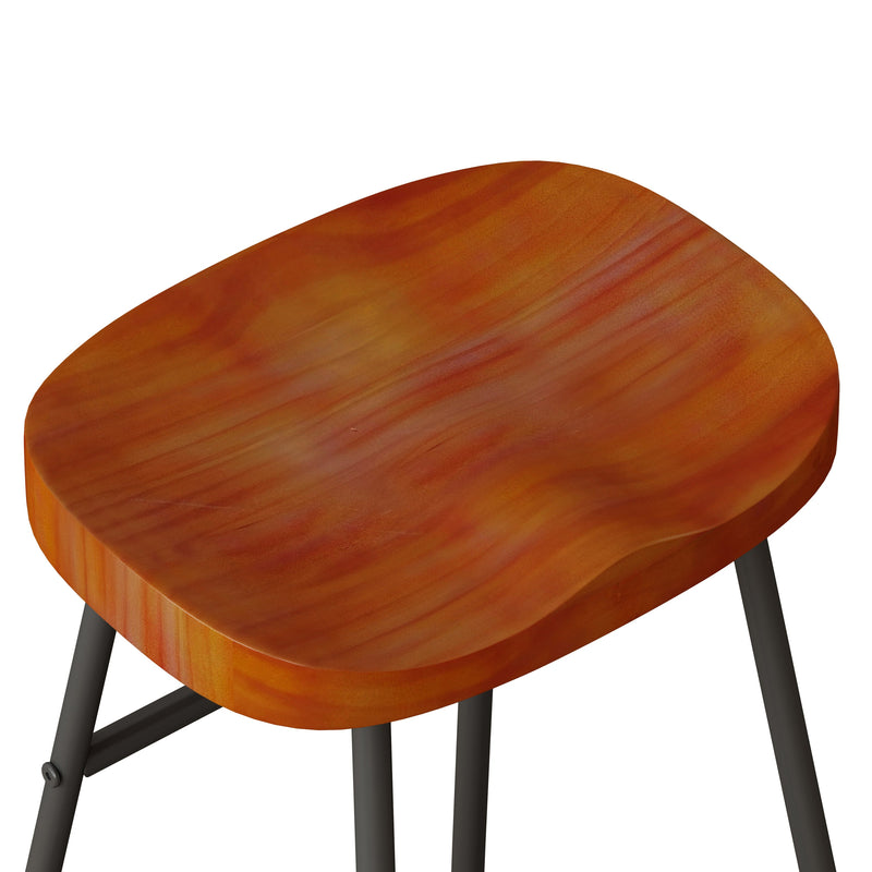 29.52" Stylish and Minimalist Bar Stools, Two-piece Counter Height Bar Stools, for Kitchen Island, Coffee Shop, Bar, Home Balcony, Dark Brown