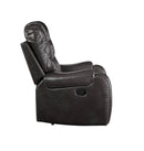 Braylon - Magnetite Synthetic Leather Manual Recliner Sofa - Brown by HouseOfZazla