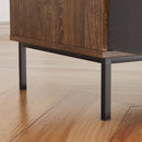 Grain Record Player Stand, Media Console With Speaker Shelf & 2 Drawers by HouseOfZazla