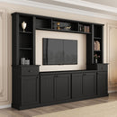Minimalist Entertainment Wall Unit Set With Bridge For TVs Up To 75" by HouseOfZazla