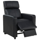 Push Back Recliner - Black by HouseOfZazla