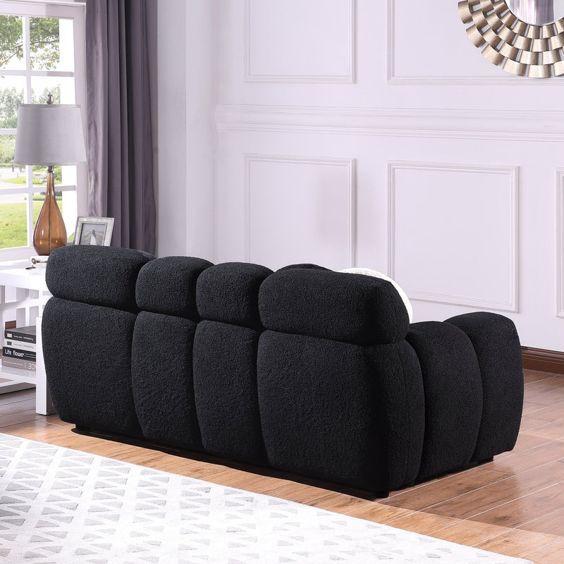64.96 length, 35.83" deepth, human body structure for USA people, marshmallow sofa,boucle sofa, 2 seater, BEIGE BOUCLE