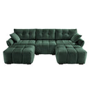3 Seater Sofa Set With Ottoman And Throw Pillows