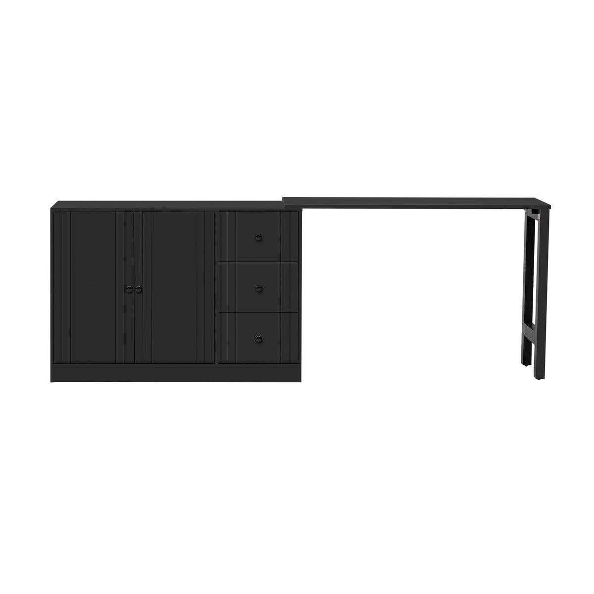U Style 89.7'' Wooden Sideboard with Extendable Table, photo 5 of 10