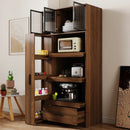 70.87" Tall Kitchen Pantry Cabinet with Multi-Tier Pull-Out Shelf by HouseOfZazla